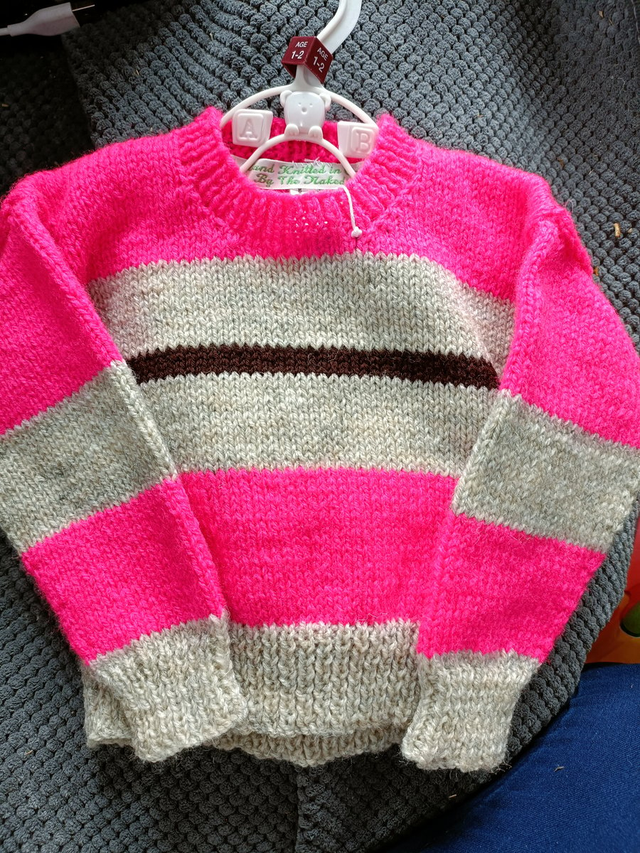 Hand Knitted childrens jumper 