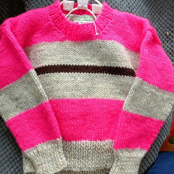 Hand Knitted childrens jumper 