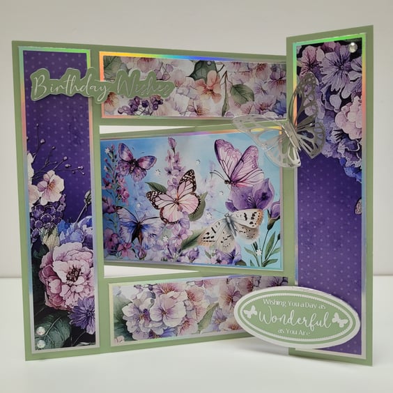 Birthday Wishes Handmade Luxury Keepsake Birthday Card for Her