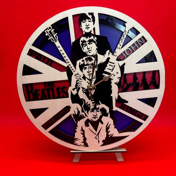 Stunning Beatles Laser Cut Clock.
