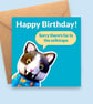 Cat Birthday Card - Mischievous Feline Funny Card for Cat Lovers