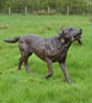 Labrador Playing with Toy Dog Statue Large Bronze Resin Garden Sculpture - Image 4