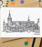Warsaw Skyline Greetings Card - Image 1