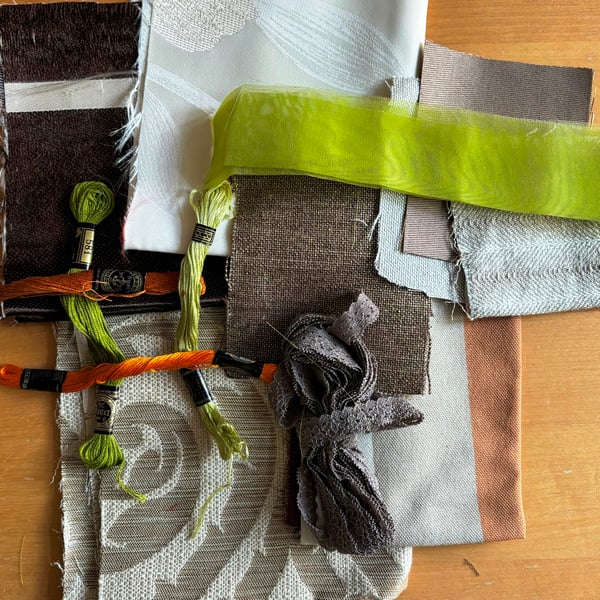 Slow sewing starter pack in brown and green