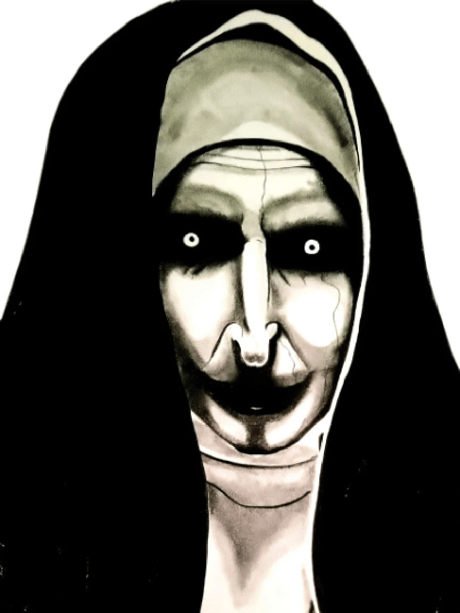 A3 printed of portrait of THe Nun - The conjuring