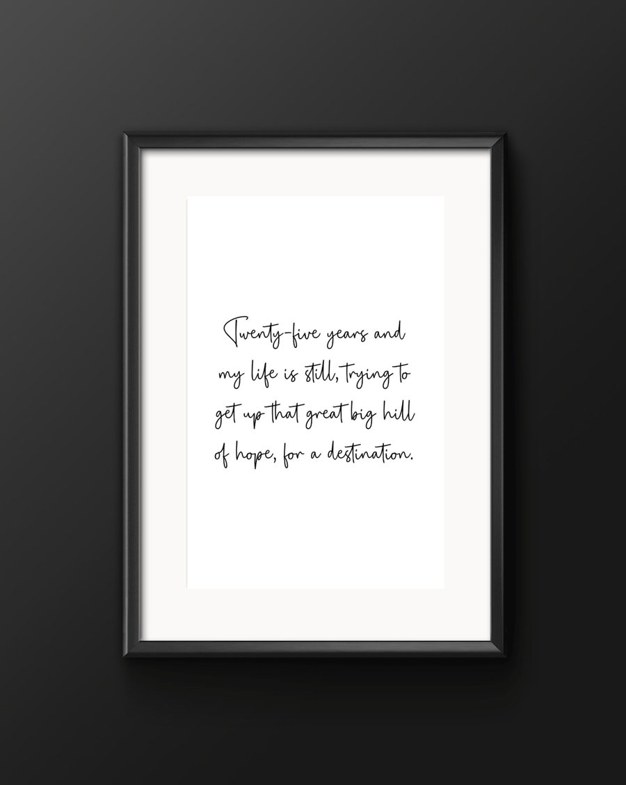 What's up - 4 non blondes - music print - minimalist