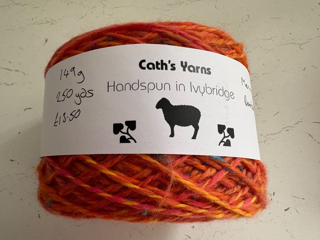 Hand Carded & Hand Spun Yarn