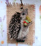 Needle Felted Hedgehog Brooch  - Image 1