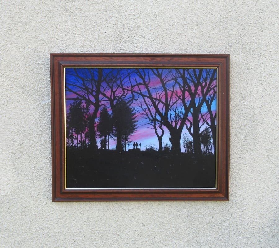Painting, Night View, Somerset - Premium print  of original art.