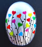 Painted Stone, Flowers Birthday Gift, Pebble Painting, Art Magnet, Small Rock - Image 2