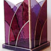 STAINED GLASS CANDLE HOLDER