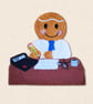 Accountant Gingerbread Decoration - Embroidered Finance Character - Image 1