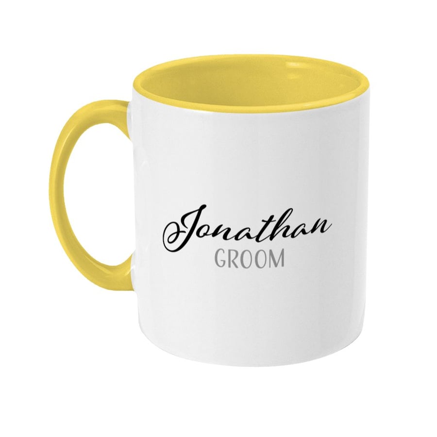 Personalised Groom Wedding Gift Present 11oz Mug