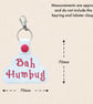 Bah Humbug Keyring - Funny Christmas Faux Leather Accessory - Image 5
