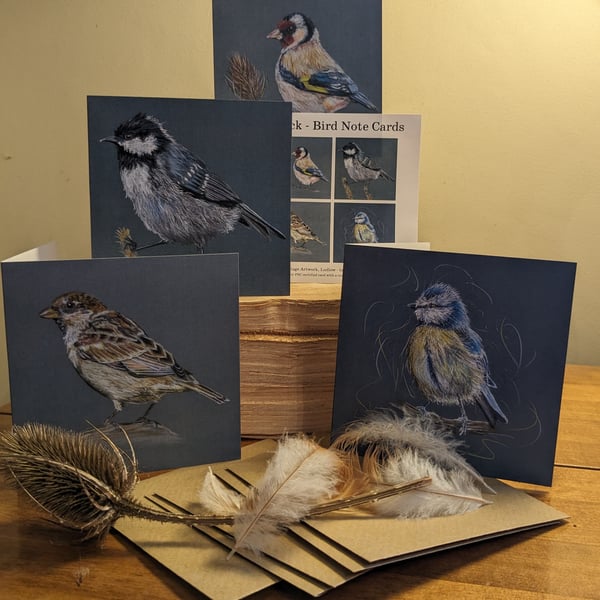 Garden bird notecards 