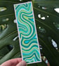 Handmade Green Swirl Bookmark