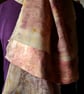 Fine wool eco printed maroon leaves scarf