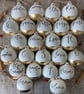 Personalised Gold Leaf Christmas Bauble, Hand lettered ceramic decoration - Image 6