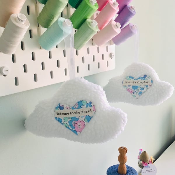 Cloud Hanging Decoration With Liberty Applique