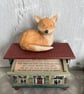 1:12 scale dolls house folk art drawers with paper mache fox - Image 3