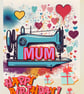Happy Birthday Mum Sewing Crafter Card A5