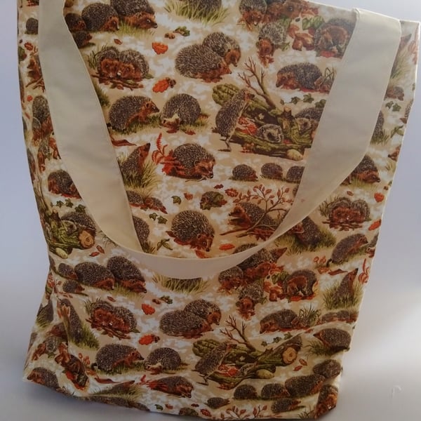 Hedgehog Design Tote Bag