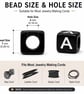 7mm Black Cube Acrylic Alphabet Beads, 100pcs Mixed Letters, Personalised Jewels - Image 2