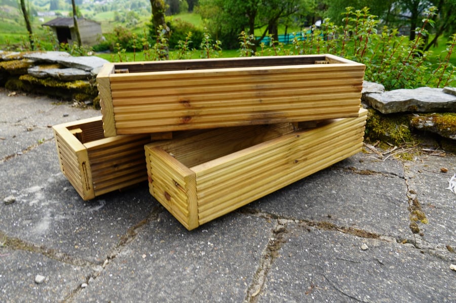 Wooden Decking Planter 