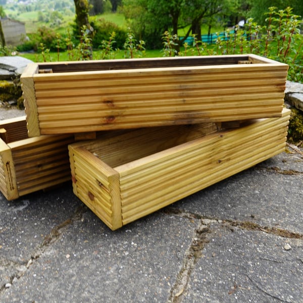 Wooden Decking Planter 