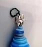 Blue Button Christmas Tree Decoration - Star Topper - Image 5