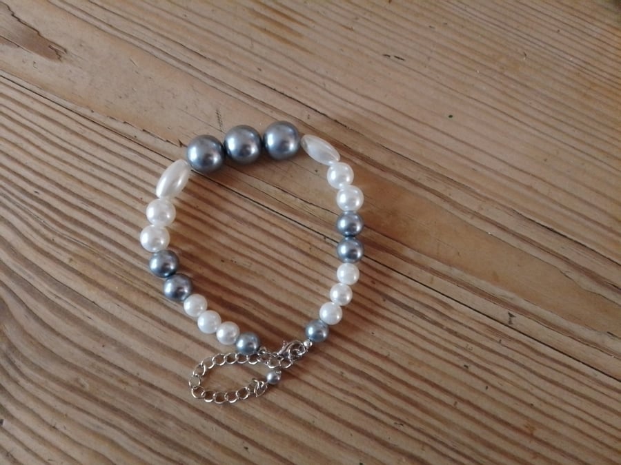 Handmade bracelet made using pre-loved beads.