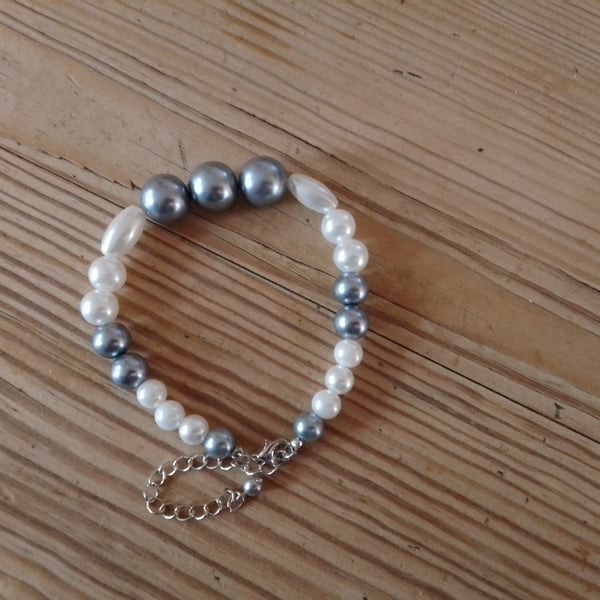 Handmade bracelet made using pre-loved beads.