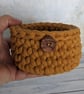 Crochet container, storage pot, desk tidy, recycled - Image 3