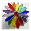 Rainbow Flower Stained Glass Suncatcher 057