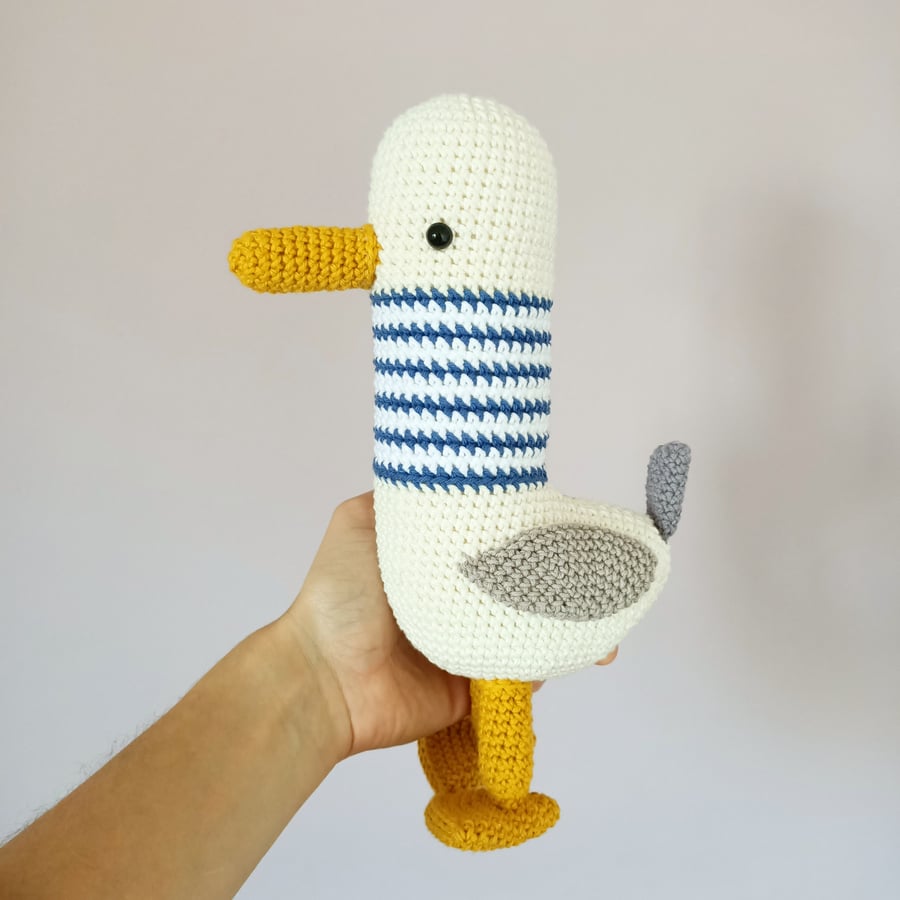 Handmade Bird Crochet animal amigurumi seagull
