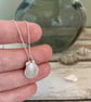 Silver Scallop Shell Necklace – Recycled Fine Silver Small Pendant - Image 7