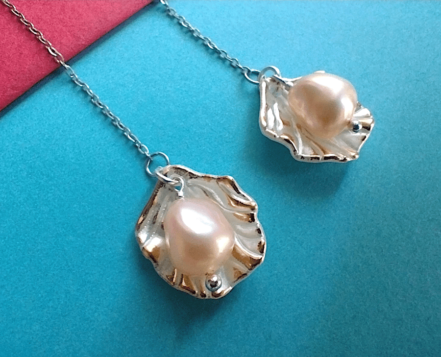 Stunning Long FRESHWATER PEARL Earrings