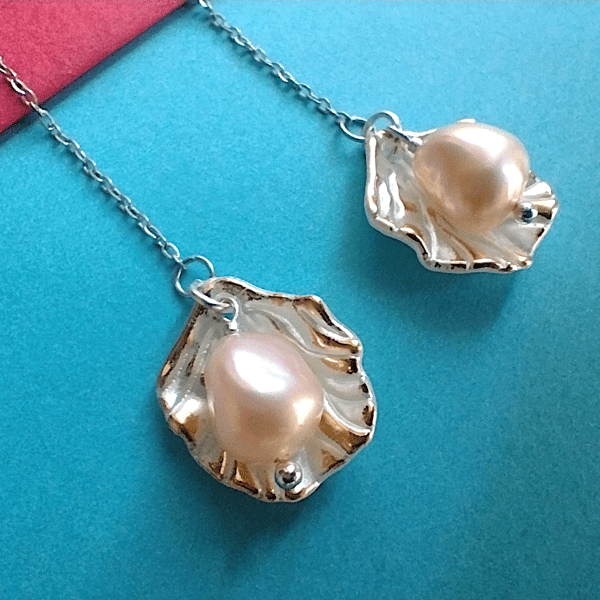 Stunning Long FRESHWATER PEARL Earrings