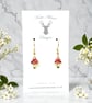 Charm Earrings - Red Toadstool