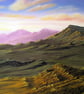 A Vibrant Dawn: A Colourful Landscape in Pastel - Image 1