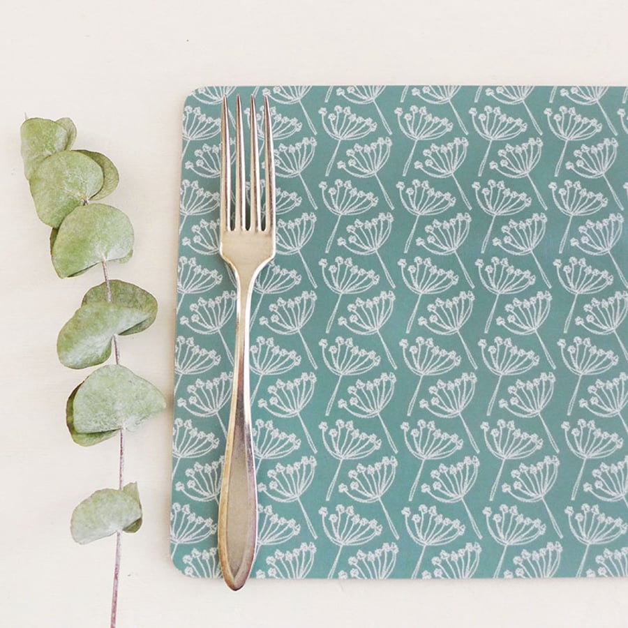 Seagreen Cow Parsley Placemats