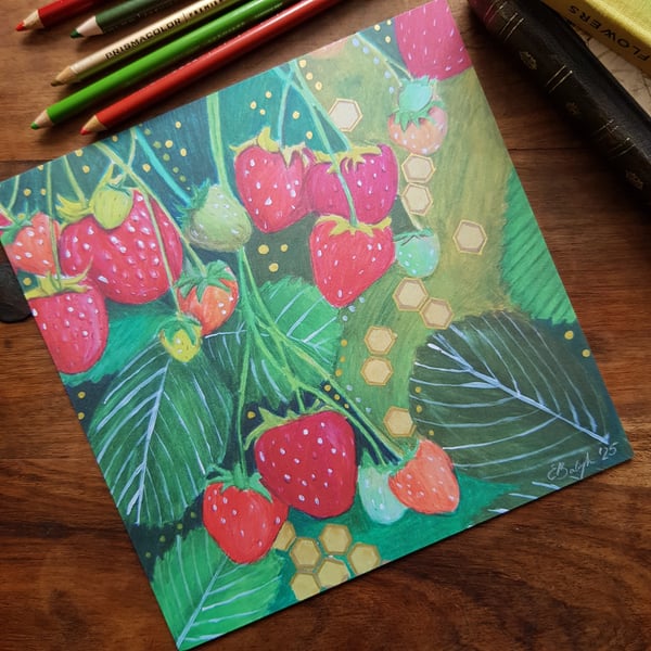 Strawberries - art print