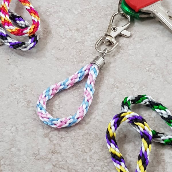 Trans Keyring, Transgender keychain, Trans Pride bag charm, LGBT Gifts
