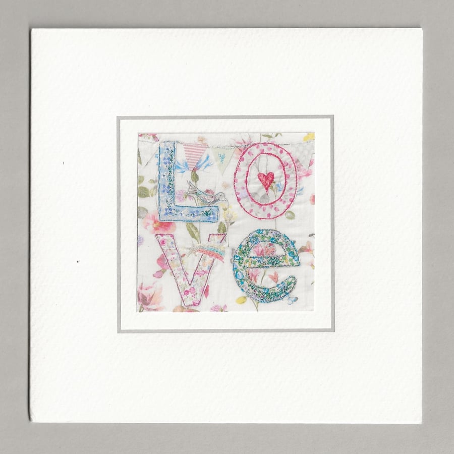 Floral love, handmade card