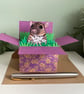 Card for Rat Lover. Personalised Pet Rat Art Gift Card.