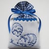 Blue Gingham Hedgehog Lavender Sachet