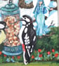 Fairy friends original painting. Two garden birds on a feeder with a fairy  - Image 2