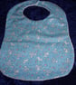 Babies Bib with Lambs on a Blue Background - Image 1