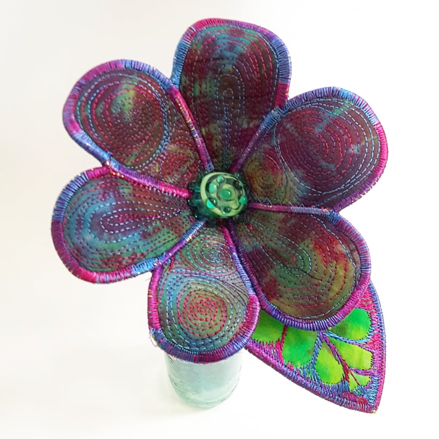 Textile Art Flower