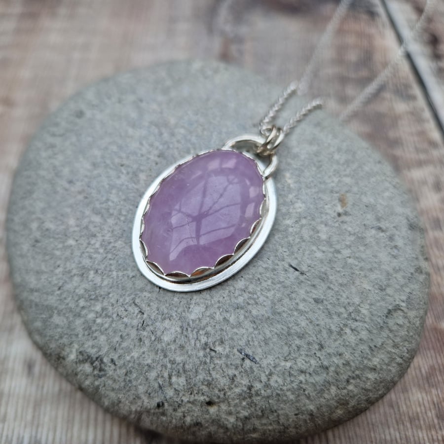 Lavender Amethyst Necklace, Sterling Silver Necklace, Gemstone Necklace